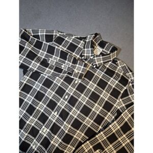 Brooks Brothers Men L Stretch Regent‎ Regular-Fit Sport Shirt Plaid Oxford Shirt